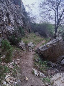 Llegando a la caleja del huergo